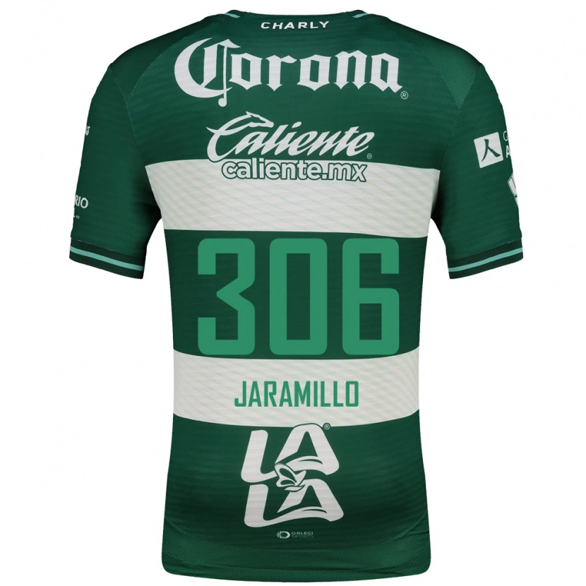 Danxen Criança Camisola Mario Jaramillo #306 Verde Branco Principal 2026/27 Camisa Brasil