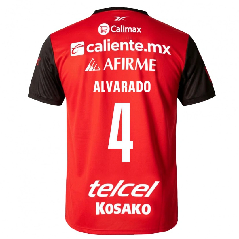 Danxen Criança Camisola Mónica Alvarado #4 Preto Vermelho Principal 2026/27 Camisa Brasil