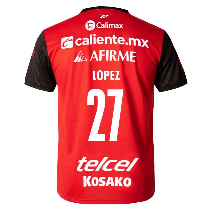 Danxen Criança Camisola Victoria Lopez #27 Preto Vermelho Principal 2026/27 Camisa Brasil