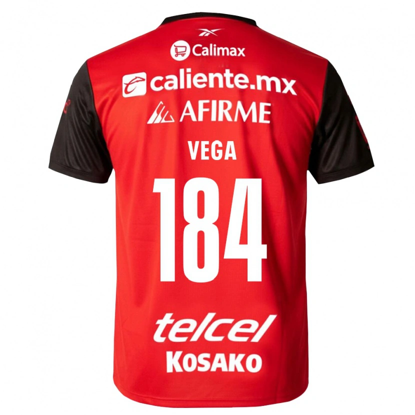 Danxen Criança Camisola Daniel Vega #184 Preto Vermelho Principal 2026/27 Camisa Brasil