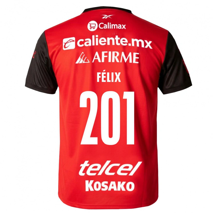 Danxen Criança Camisola Brayan Félix #201 Preto Vermelho Principal 2026/27 Camisa Brasil