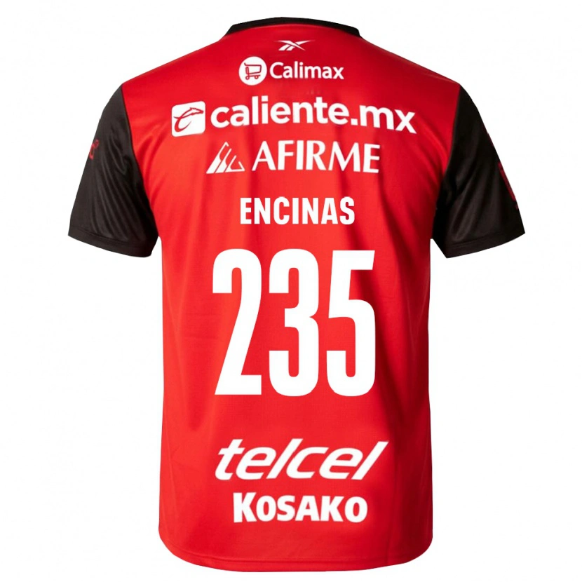 Danxen Criança Camisola José Encinas #235 Preto Vermelho Principal 2026/27 Camisa Brasil