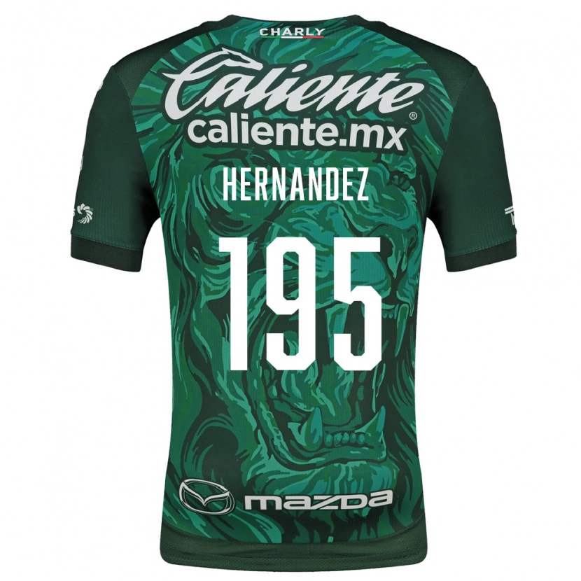 Danxen Criança Camisola Fernando Hernández #195 Verde Preto Principal 2026/27 Camisa Brasil