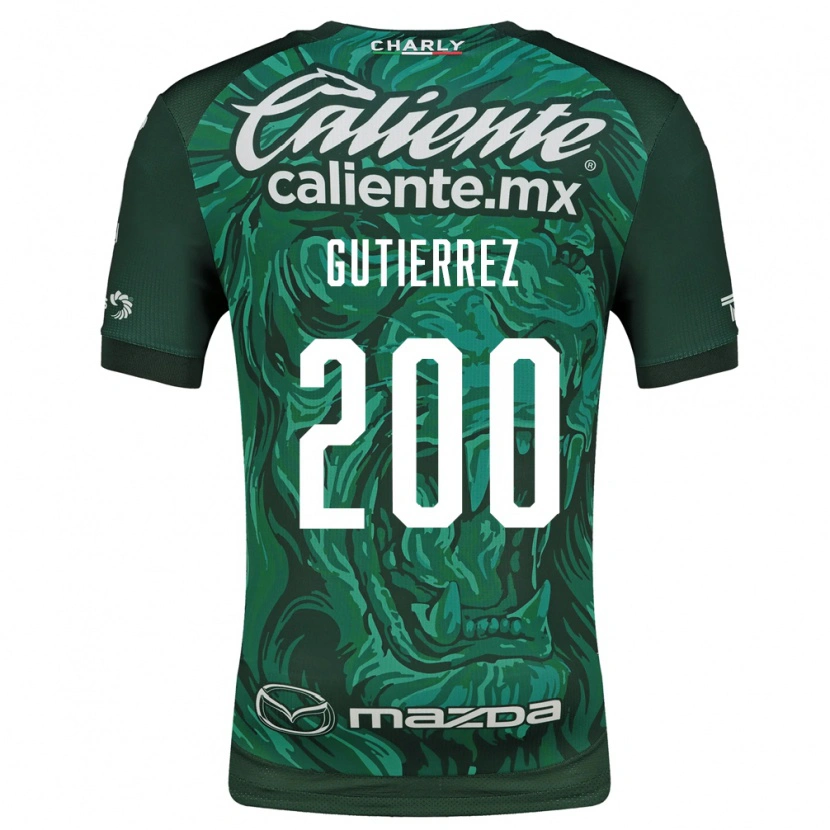 Danxen Criança Camisola Alan Gutiérrez #200 Verde Preto Principal 2026/27 Camisa Brasil