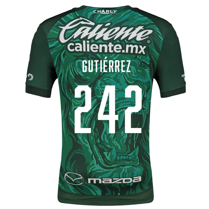 Danxen Criança Camisola Daniel Gutiérrez #242 Verde Preto Principal 2026/27 Camisa Brasil