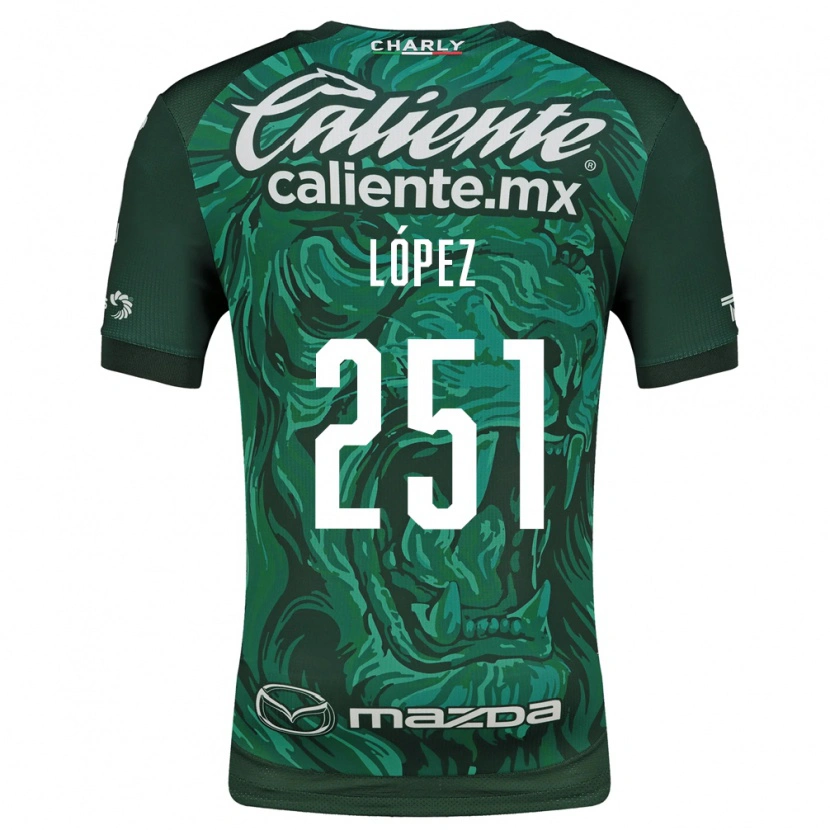 Danxen Criança Camisola Iván López #251 Verde Preto Principal 2026/27 Camisa Brasil
