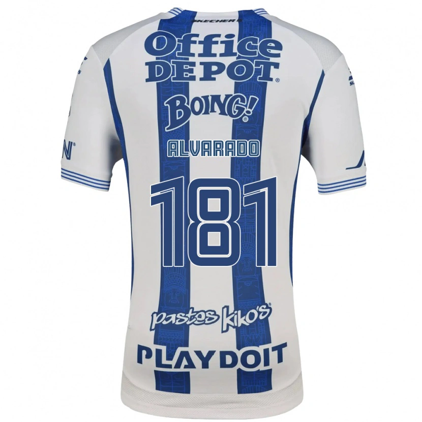 Danxen Criança Camisola Brandón Alvarado #181 Branco Azul Marinho Principal 2026/27 Camisa Brasil