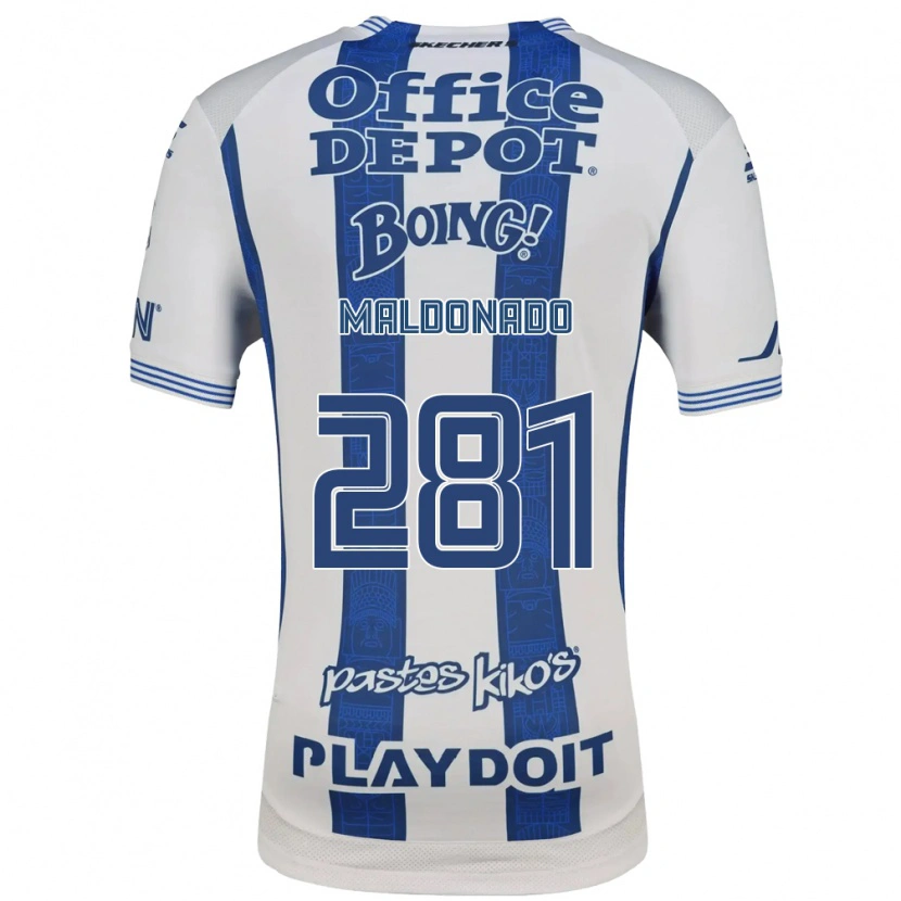 Danxen Criança Camisola Iker Maldonado #281 Branco Azul Marinho Principal 2026/27 Camisa Brasil