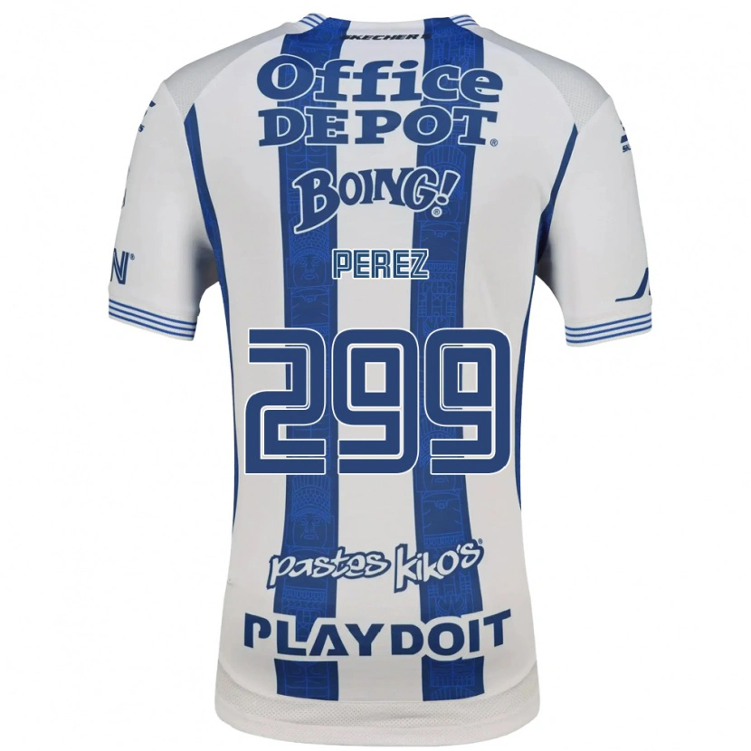 Danxen Criança Camisola Santiago Pérez #299 Branco Azul Marinho Principal 2026/27 Camisa Brasil
