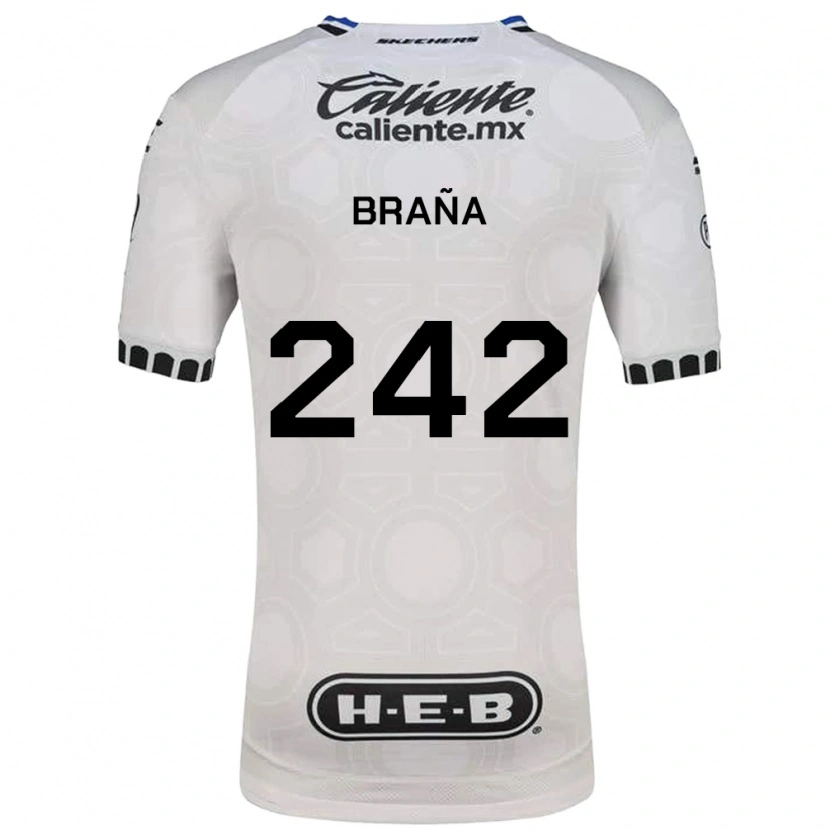 Danxen Criança Camisola Armando Braña #242 Branco Preto Azul Principal 2026/27 Camisa Brasil