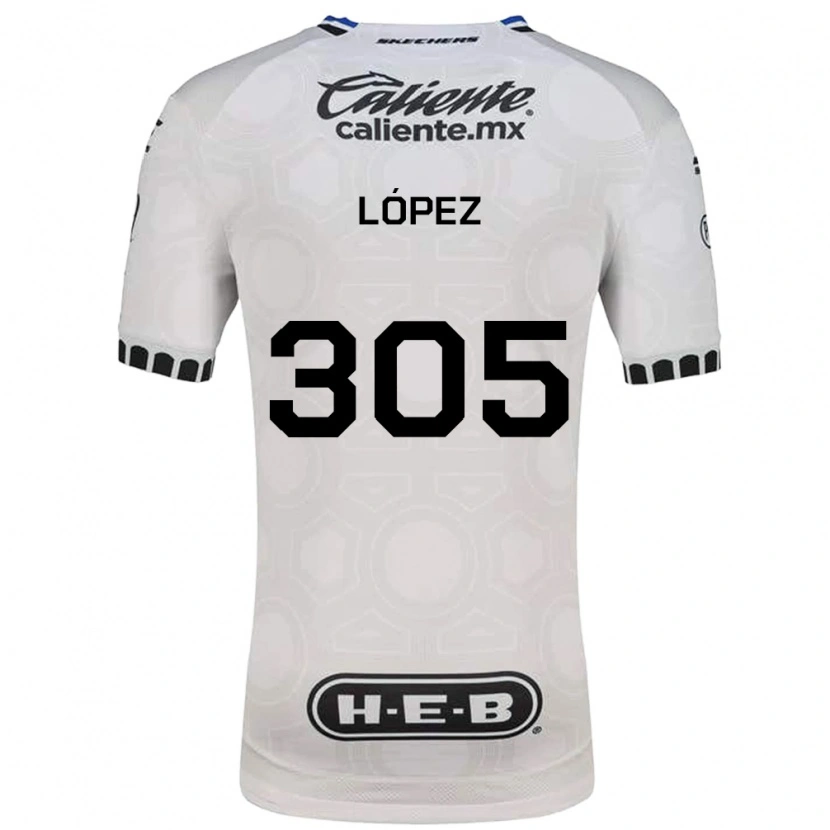 Danxen Criança Camisola Noé López #305 Branco Preto Azul Principal 2026/27 Camisa Brasil
