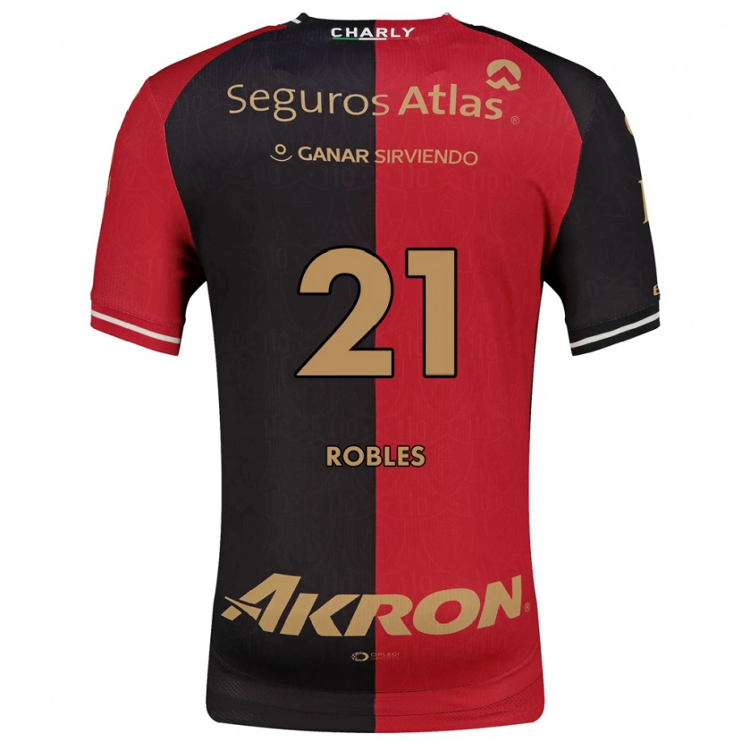 Danxen Criança Camisola Carlos Robles #21 Vermelho Preto Marrom Principal 2026/27 Camisa Brasil
