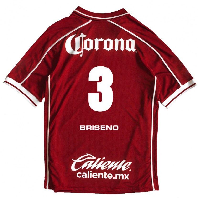 Danxen Criança Camisola Antonio Briseño #3 Branco Vermelho Principal 2026/27 Camisa Brasil