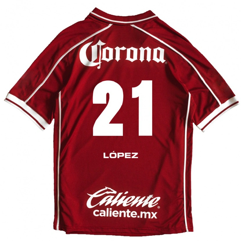 Danxen Criança Camisola Iván López #21 Branco Vermelho Principal 2026/27 Camisa Brasil