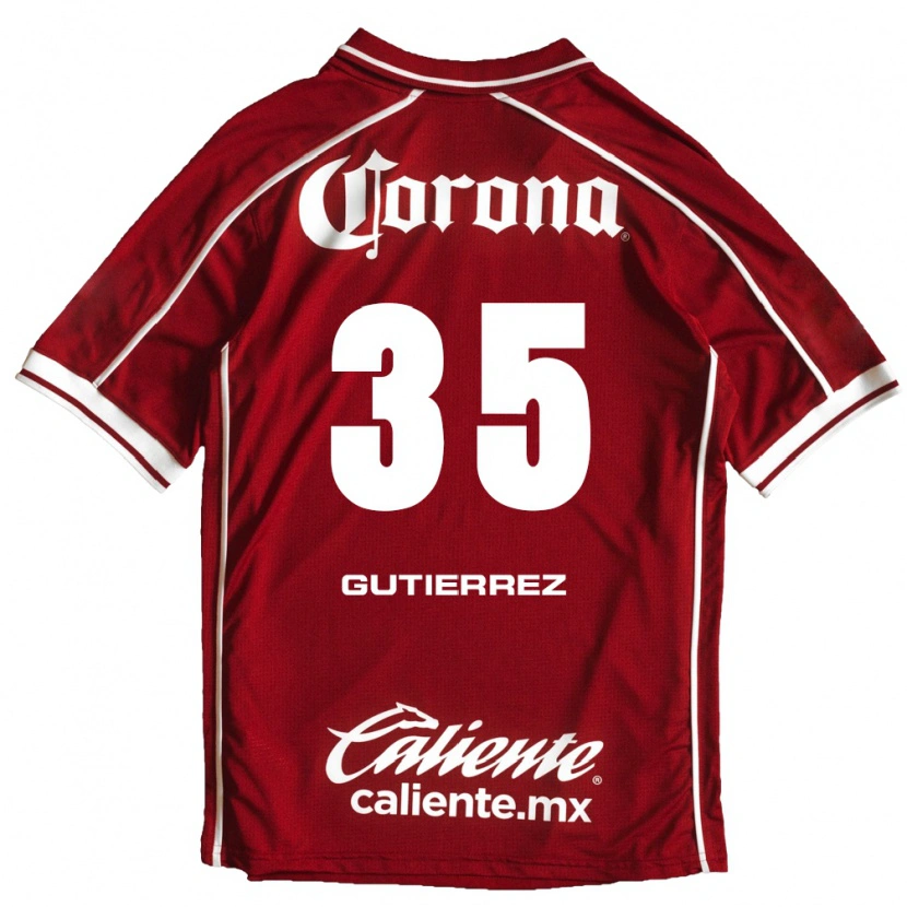 Danxen Criança Camisola Érick Gutiérrez #35 Branco Vermelho Principal 2026/27 Camisa Brasil