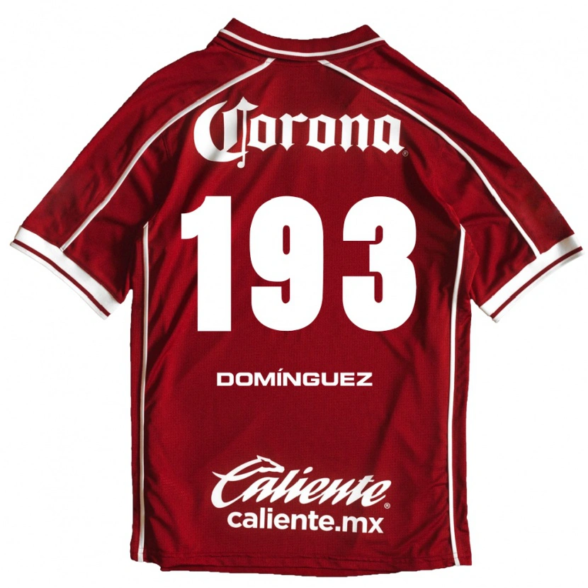 Danxen Criança Camisola Iker Domínguez #193 Branco Vermelho Principal 2026/27 Camisa Brasil