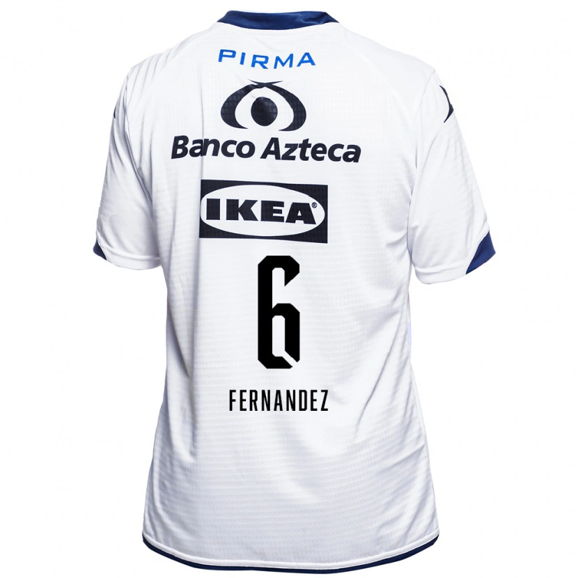 Danxen Criança Camisola Liliana Fernández #6 Branco Preto Azul Principal 2026/27 Camisa Brasil