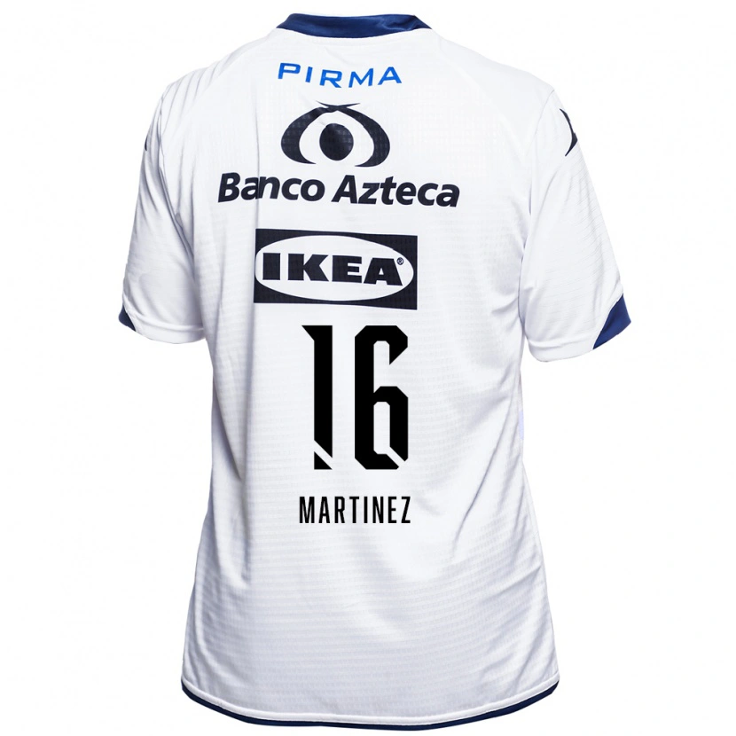 Danxen Criança Camisola Dulce Martínez #16 Branco Preto Azul Principal 2026/27 Camisa Brasil