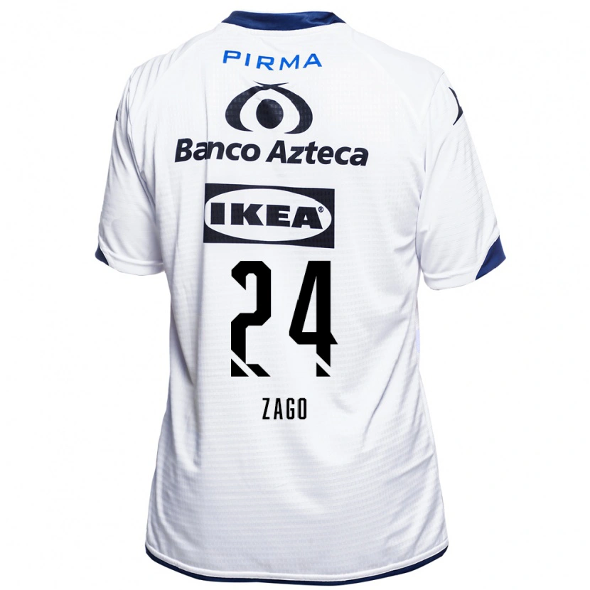 Danxen Criança Camisola Diego Zago #24 Branco Preto Azul Principal 2026/27 Camisa Brasil