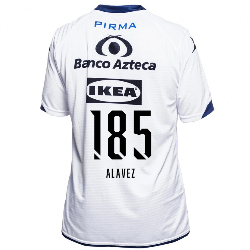 Danxen Criança Camisola Brian Alavez #185 Branco Preto Azul Principal 2026/27 Camisa Brasil