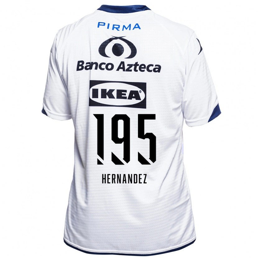 Danxen Criança Camisola Daniel Hernández #195 Branco Preto Azul Principal 2026/27 Camisa Brasil