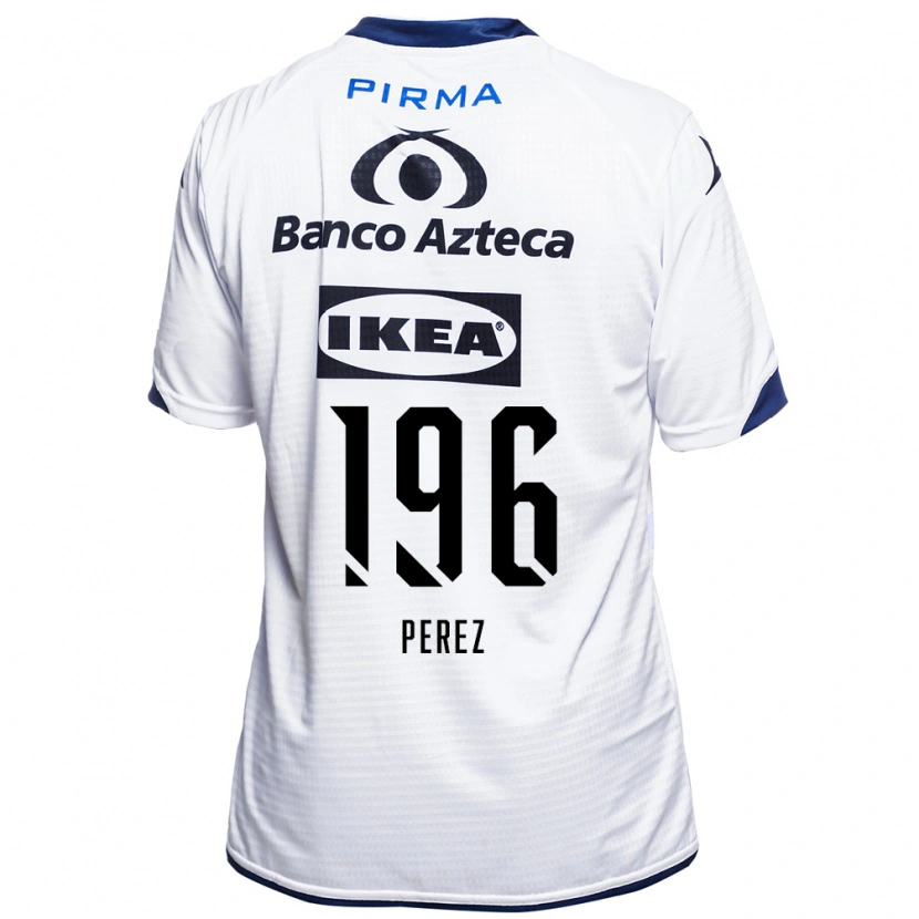 Danxen Criança Camisola Arez Pérez #196 Branco Preto Azul Principal 2026/27 Camisa Brasil