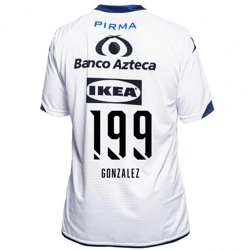 Danxen Criança Camisola Samuel González #199 Branco Preto Azul Principal 2026/27 Camisa Brasil