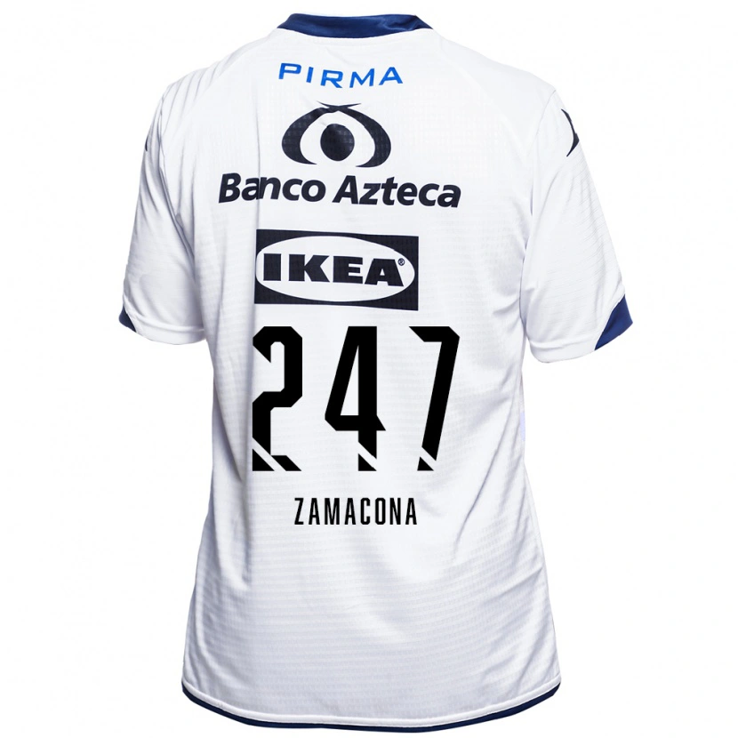 Danxen Criança Camisola Héctor Zamacona #247 Branco Preto Azul Principal 2026/27 Camisa Brasil