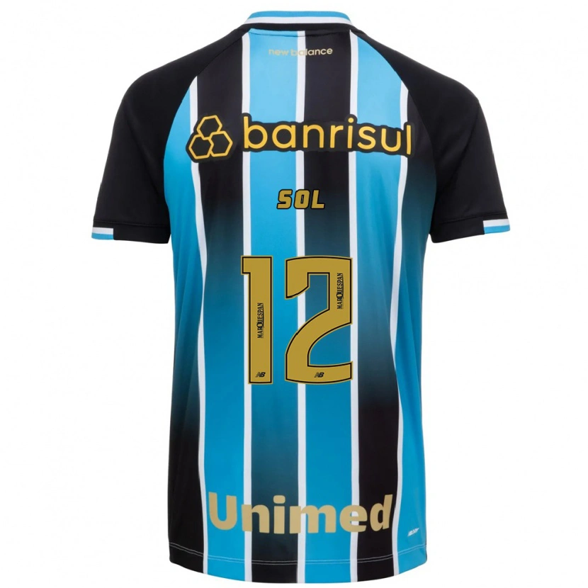 Danxen Criança Camisola Sol #12 Azul Marrom Preto Principal 2026/27 Camisa Brasil
