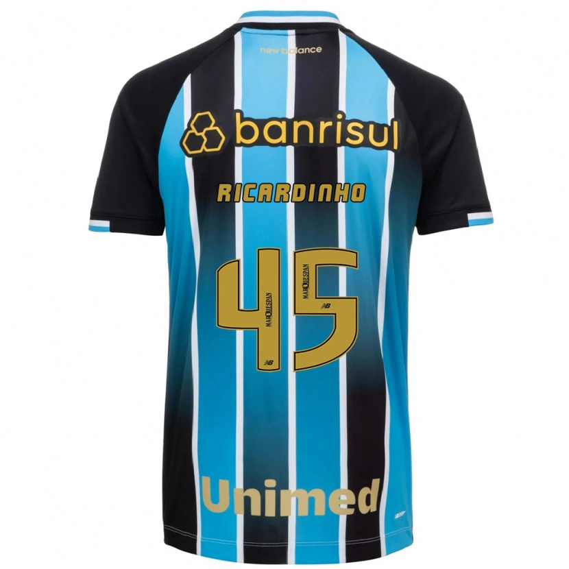 Danxen Criança Camisola Ricardinho #45 Azul Marrom Preto Principal 2026/27 Camisa Brasil