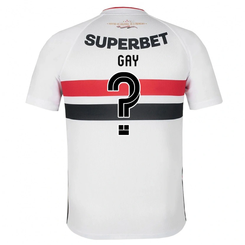 Danxen Criança Camisola Ganael Gay #0 Branco Vermelho Preto Principal 2026/27 Camisa Brasil