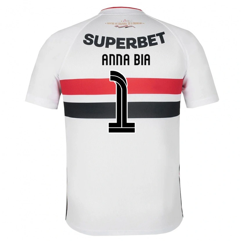 Danxen Criança Camisola Anna Bia #1 Branco Vermelho Preto Principal 2026/27 Camisa Brasil