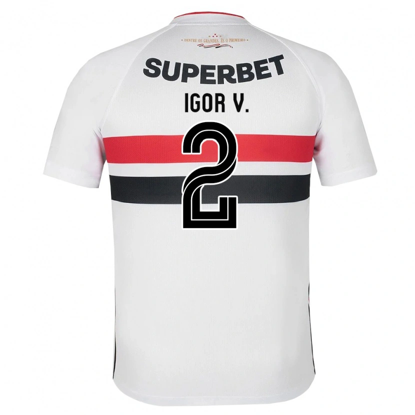 Danxen Criança Camisola Igor Vinicius #2 Branco Vermelho Preto Principal 2026/27 Camisa Brasil