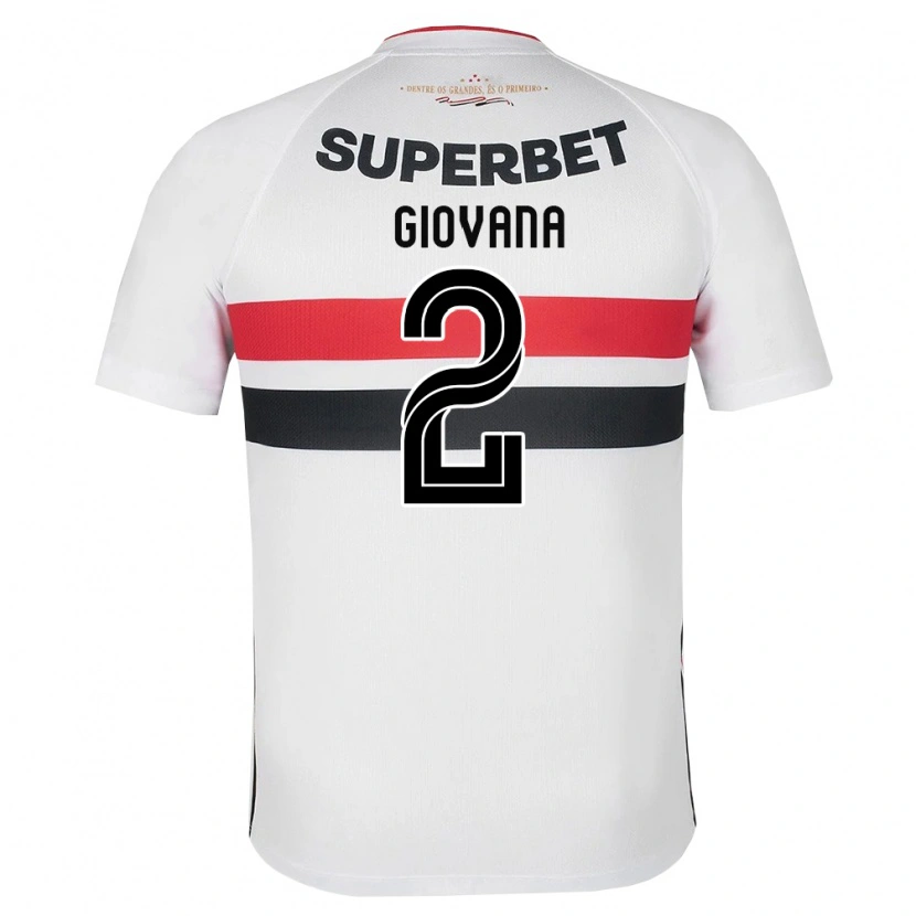 Danxen Criança Camisola Giovana #2 Branco Vermelho Preto Principal 2026/27 Camisa Brasil