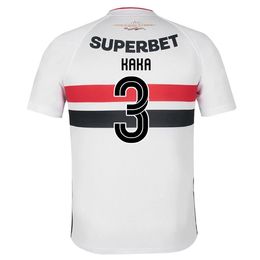 Danxen Criança Camisola Kaka #3 Branco Vermelho Preto Principal 2026/27 Camisa Brasil