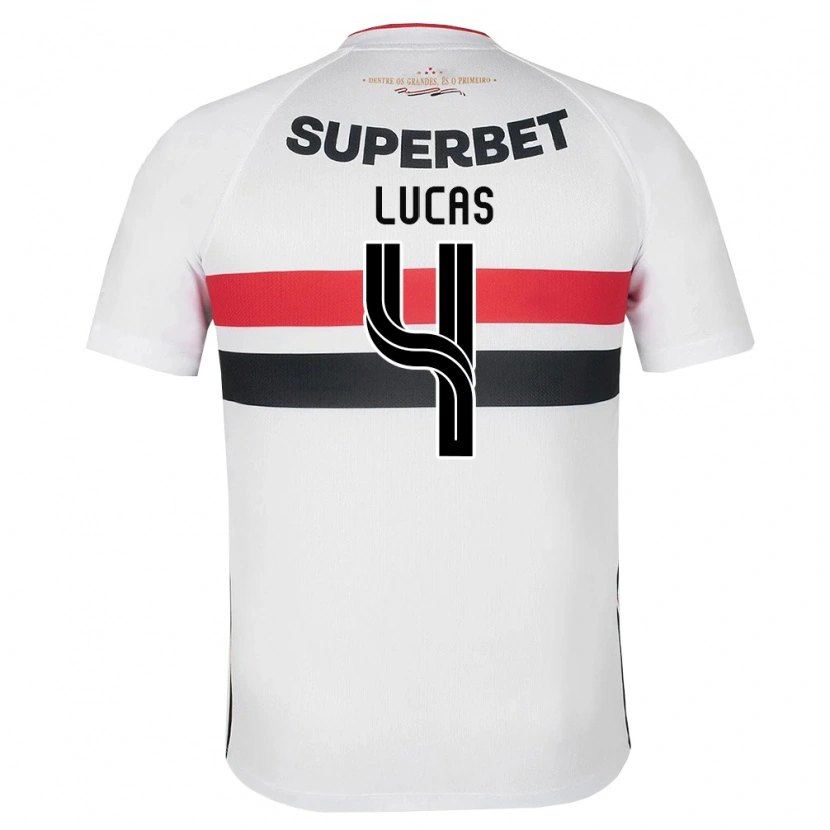 Danxen Criança Camisola Lysander Lucas #4 Branco Vermelho Preto Principal 2026/27 Camisa Brasil