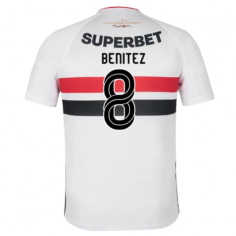 Danxen Criança Camisola Martin Benitez #8 Branco Vermelho Preto Principal 2026/27 Camisa Brasil