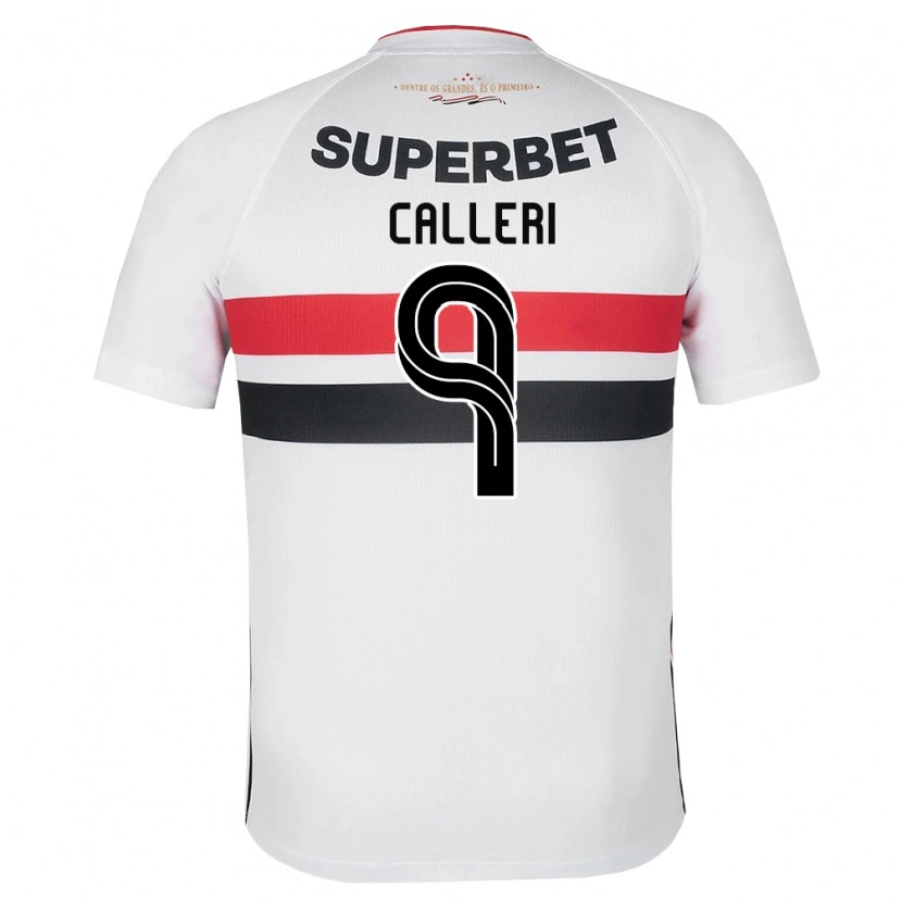 Danxen Criança Camisola Jonathan Calleri #9 Branco Vermelho Preto Principal 2026/27 Camisa Brasil
