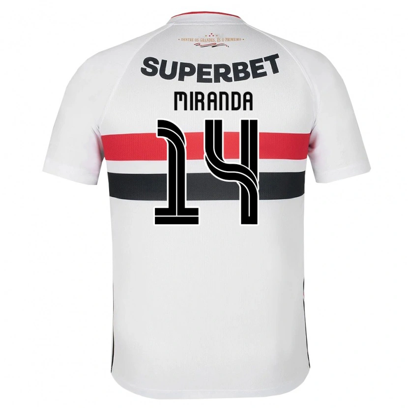 Danxen Criança Camisola Lucas Miranda #14 Branco Vermelho Preto Principal 2026/27 Camisa Brasil