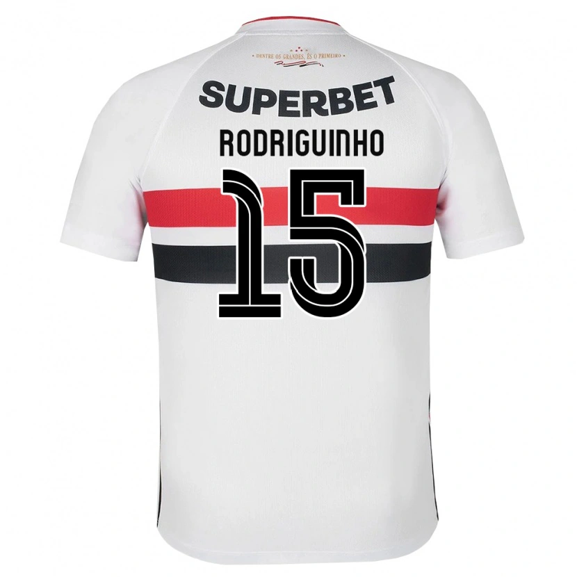 Danxen Criança Camisola Rodriguinho #15 Branco Vermelho Preto Principal 2026/27 Camisa Brasil