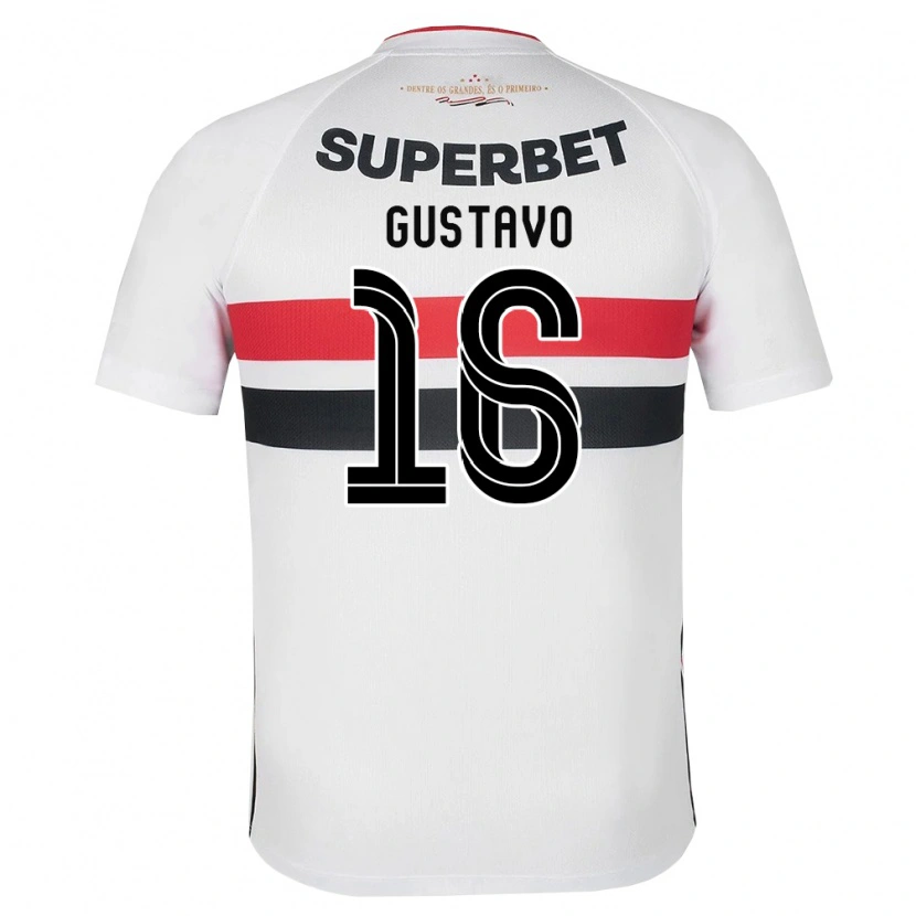 Danxen Criança Camisola Luiz Gustavo #16 Branco Vermelho Preto Principal 2026/27 Camisa Brasil