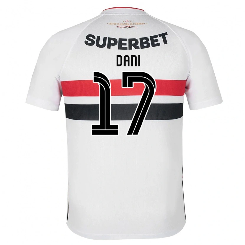 Danxen Criança Camisola Dani #17 Branco Vermelho Preto Principal 2026/27 Camisa Brasil