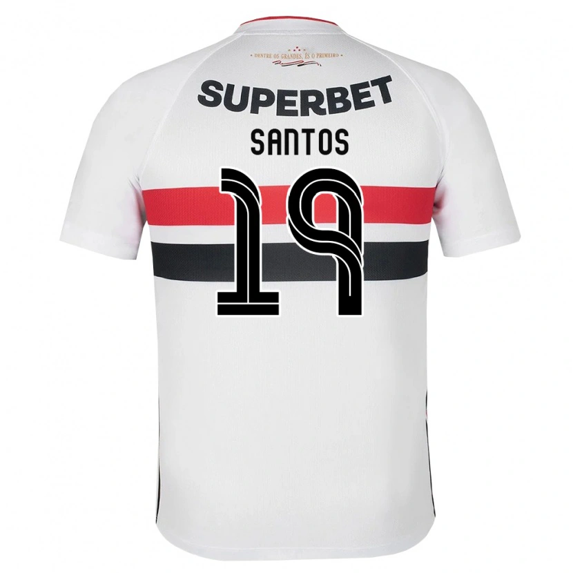 Danxen Criança Camisola Kaio Santos #19 Branco Vermelho Preto Principal 2026/27 Camisa Brasil
