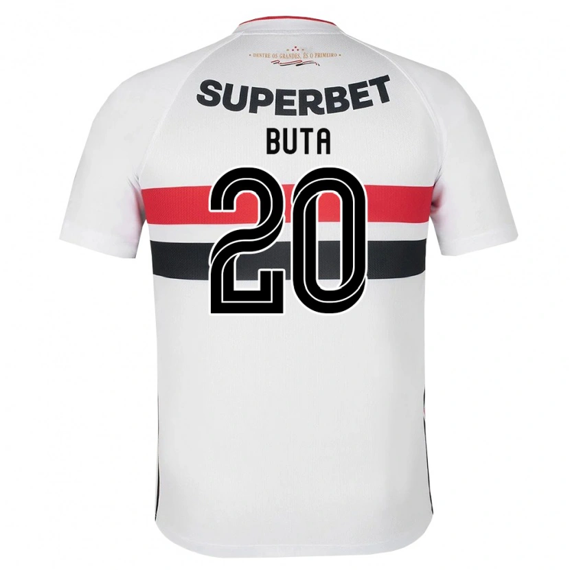 Danxen Criança Camisola Aurélio Buta #20 Branco Vermelho Preto Principal 2026/27 Camisa Brasil