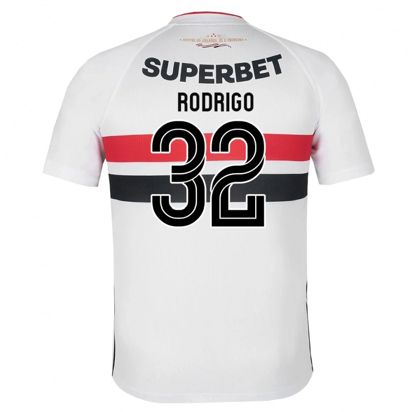 Danxen Criança Camisola Rodrigo #32 Branco Vermelho Preto Principal 2026/27 Camisa Brasil