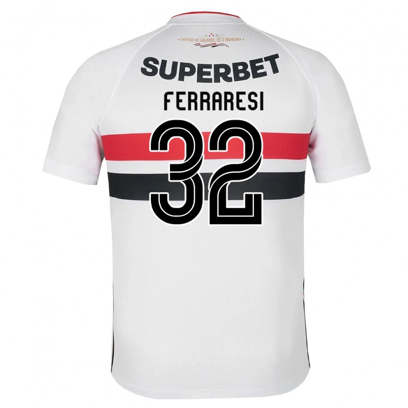 Danxen Criança Camisola Nahuel Ferraresi #32 Branco Vermelho Preto Principal 2026/27 Camisa Brasil