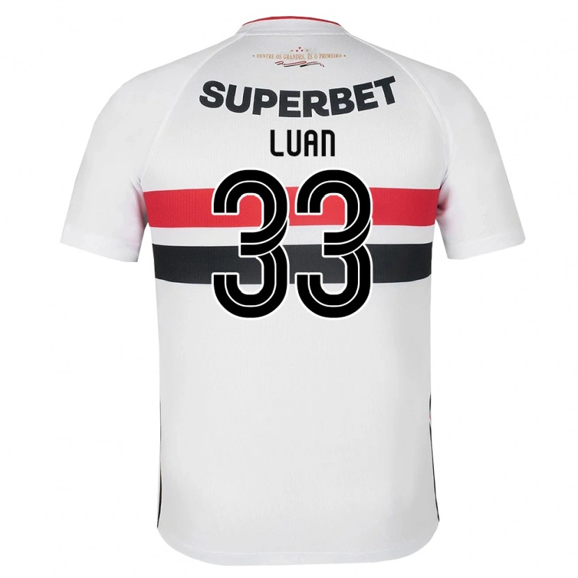 Danxen Criança Camisola Luan Vinicius Da Silva Santos #33 Branco Vermelho Preto Principal 2026/27 Camisa Brasil
