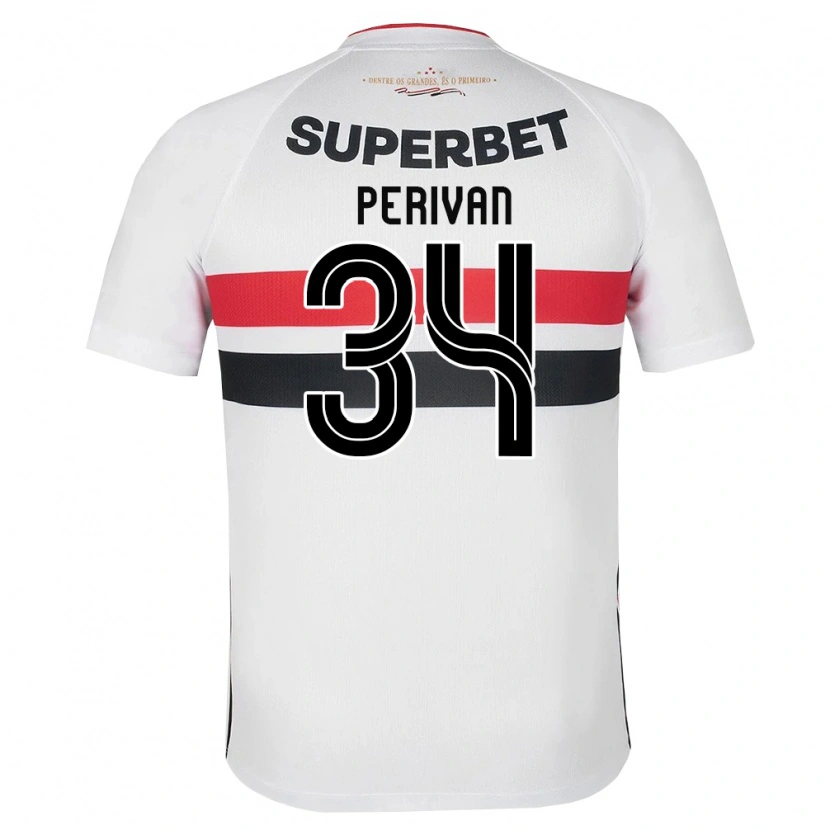 Danxen Criança Camisola Perivan Dos Santos #34 Branco Vermelho Preto Principal 2026/27 Camisa Brasil