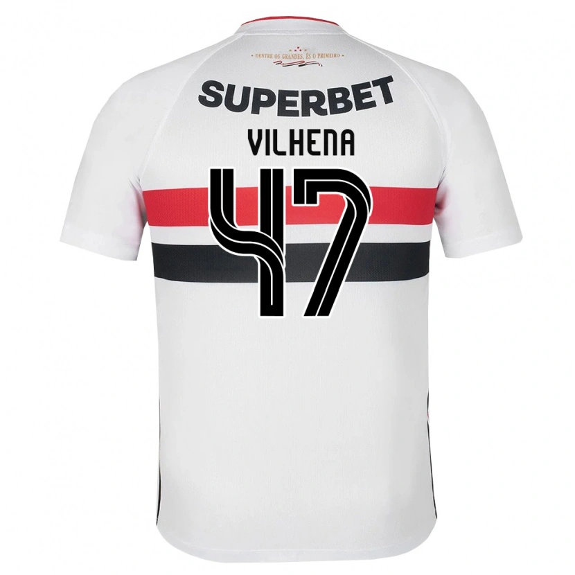 Danxen Criança Camisola Pedro Vilhena #47 Branco Vermelho Preto Principal 2026/27 Camisa Brasil