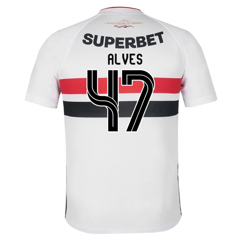 Danxen Criança Camisola Matheus Alves #47 Branco Vermelho Preto Principal 2026/27 Camisa Brasil